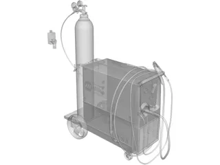MillerMatic 210 Mig Welder 3D Model preview