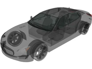 Maserati Quattroporte 3D Model preview