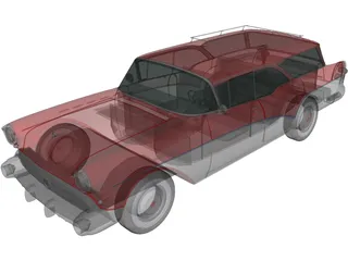 Buick Century Caballero Wagon (1957) 3D Model preview