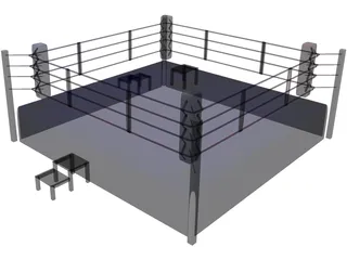 Boxing Ring 3D Model preview