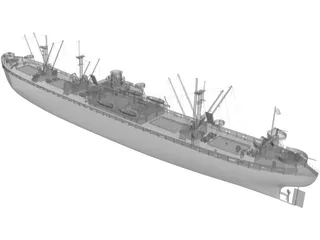 USS John W. Brown Liberty 3D Model preview