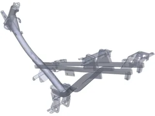 Chassis Motorcycle 3D Model preview