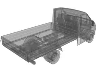 GAZelle NEXT Flatbed 3D Model preview