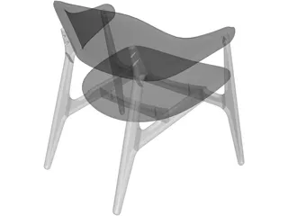 Span Lounge Chair 3D Model preview