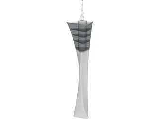 Airport Tower 3D Model preview