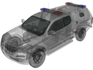 Holden Colorado SpaceCab Divisional Van (2018) 3D Model preview