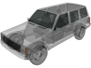 Jeep Cherokee XJ (2000) 3D Model preview