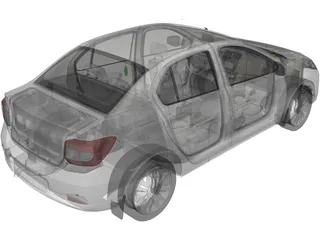 Renault Logan (2016) 3D Model preview