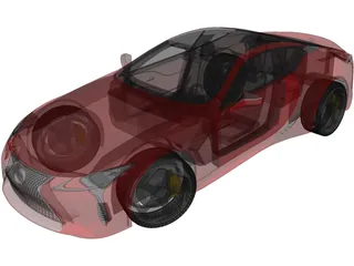 Lexus LC500h 3D Model preview