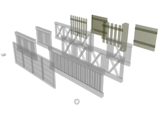 Fences Collection 3D Model preview