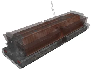 Freight Train 3D Model preview