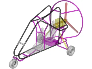 Powered Parachute 3D Model preview
