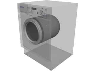Bosch WVT12840EU Washing Machine with Dryer 3D Model preview
