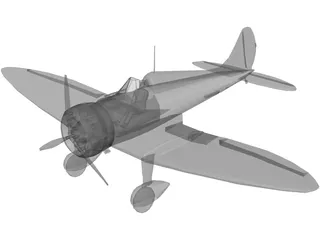 Mitsubishi A5M Claude 3D Model preview