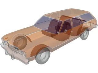 Plymouth Volare Wagon (1977) 3D Model preview