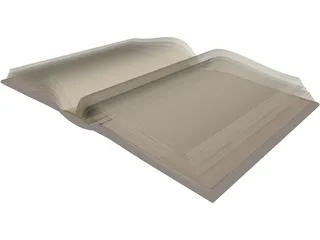 Open Book 3D Model preview