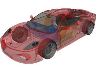 Ferrari F430 3D Model preview