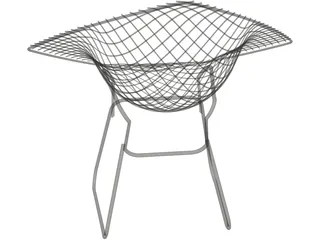 Bertoia Diamond Lounge Chair 3D Model preview