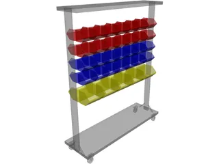 Parts Bin 3D Model preview