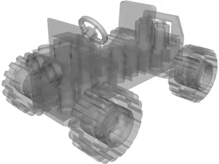 Little Toy Car 3D Model preview