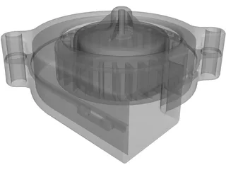 Radial Fan (57mm Pitch) 3D Model preview
