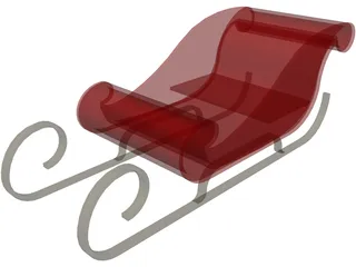 Christmas Sledge 3D Model preview