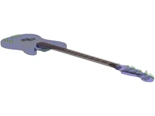 Bass Guitar 3D Model preview