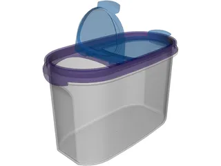 Tupperware Box 3D Model preview
