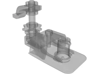 Door Latch 3D Model preview