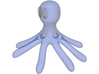 Cartoon Octopus 3D Model preview