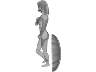 Statue Birth of Venus 3D Model preview