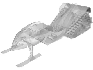 Snowmobile Concept 3D Model preview