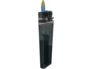 Plastic Lighter 3D Model preview