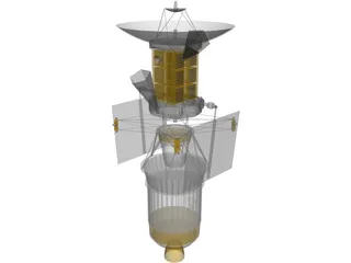 Magellan Probe with Booster 3D Model preview