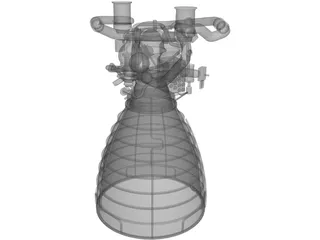 Space Shuttle Main Engine 3D Model preview