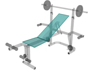 Bench Press 3D Model preview