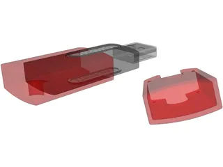 Transcend USB Memory Stick 3D Model preview