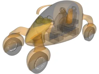 Electric Bubble Car 3D Model preview
