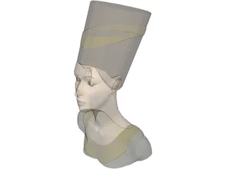 Nefertiti Head 3D Model preview