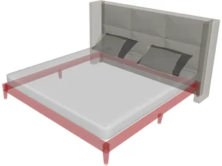 Mura Design Bed 3D Model preview