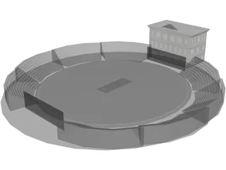 Cricket Ground 3D Model preview