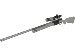 M40A3 Sniper Rifle 3D Model preview