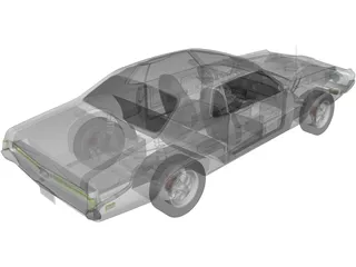 Mercury Cougar Eliminator (1970) 3D Model preview
