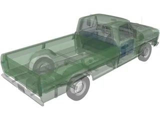 Ford F-100 (1970) 3D Model preview