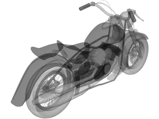 Yamaha Dragstar (2007) 3D Model preview