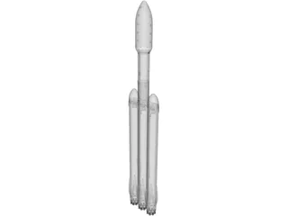 Falcon 9 Rocket 3D Model preview