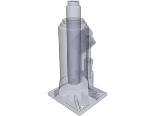 Hydraulic Jack 3D Model preview