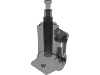 Hydraulic Jack 3D Model preview