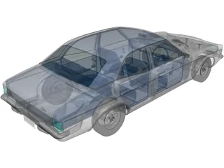 Ford Cortina MK III 2000E (1976) 3D Model preview