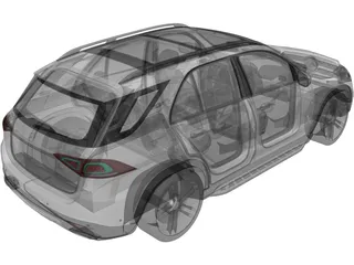 Mercedes-Benz GLE 300d 4matic (2019) 3D Model preview
